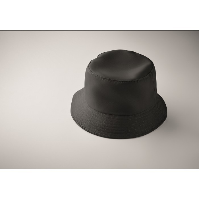 Gorro tipo bob de poliéster en distintos colores 150 g/m2 color negro vista fotografía segunda vista