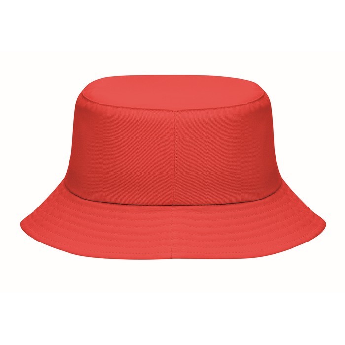 Gorro tipo bob de poliéster en distintos colores 150 g/m2 color rojo tercera vista