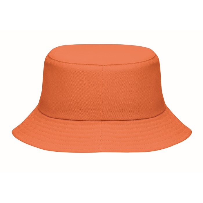 Gorro tipo bob de poliéster en distintos colores 150 g/m2 color naranja tercera vista