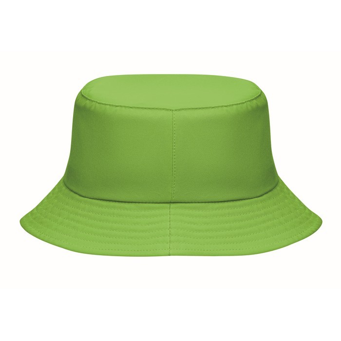 Gorro tipo bob de poliéster en distintos colores 150 g/m2 color verde lima tercera vista