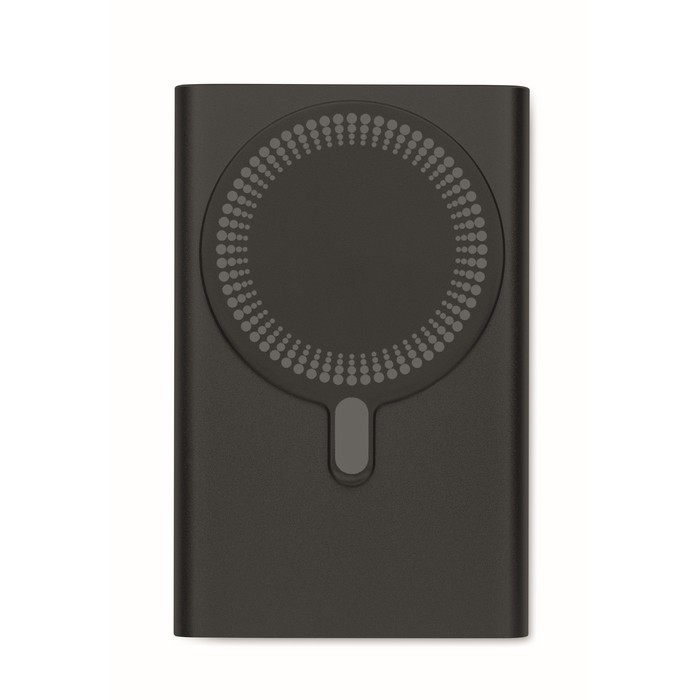 Cargador inalámbrico magnético de carga rápida y batería externa 15W color negro quinta vista Cargador inalámbrico magnético de carga rápida y batería externa 15W color negro quinta vista