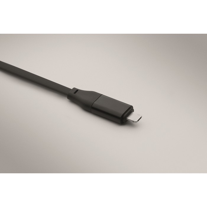 Llavero y soporte para móvil con cables de carga de 26cm color negro vista fotografía octava vista Llavero y soporte para móvil con cables de carga de 26cm color negro vista fotografía octava vista