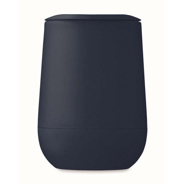 Vaso para llevar de doble pared cierre deslizante en la tapa color azul marino cuarta vista Vaso para llevar de doble pared cierre deslizante en la tapa color azul marino cuarta vista