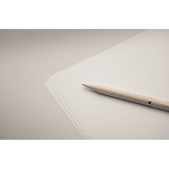 Set de 2 bolígrafos de trigo de paja de tinta azul y grafito color beige vista fotografía sexta vista Set de 2 bolígrafos de trigo de paja de tinta azul y grafito color beige vista fotografía sexta vista