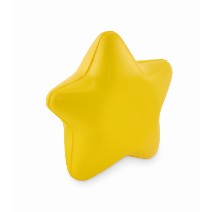 Clásica antiestrés en forma de estrella en distintos colores color amarillo