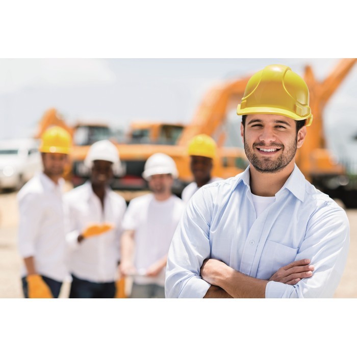 Casco de trabajo con diadema ajustable entre los 52 y 62cm color amarillo segunda vista bodegón Casco de trabajo con diadema ajustable entre los 52 y 62cm color amarillo segunda vista bodegón