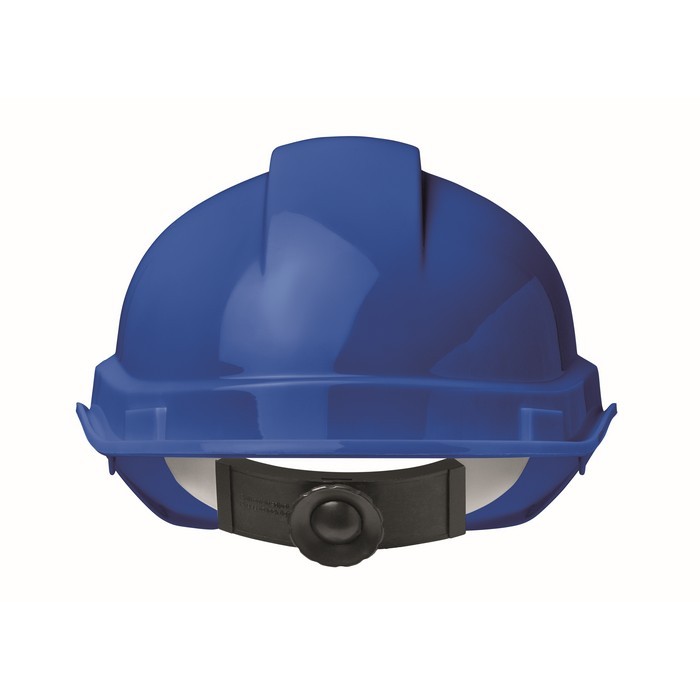 Casco de trabajo con diadema ajustable entre los 52 y 62cm color azul real novena vista Casco de trabajo con diadema ajustable entre los 52 y 62cm color azul real novena vista