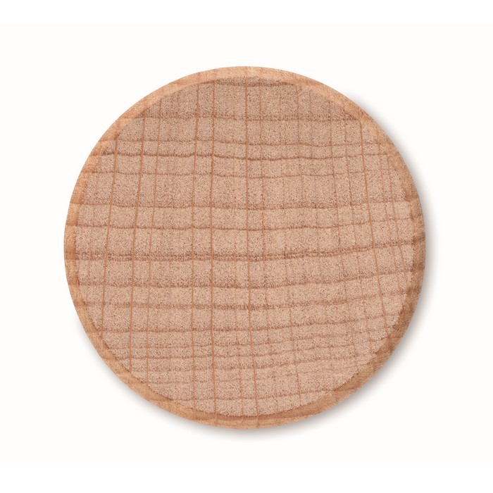 Tapón ideal para botellas de vino hecho de madera de haya color madera tercera vista