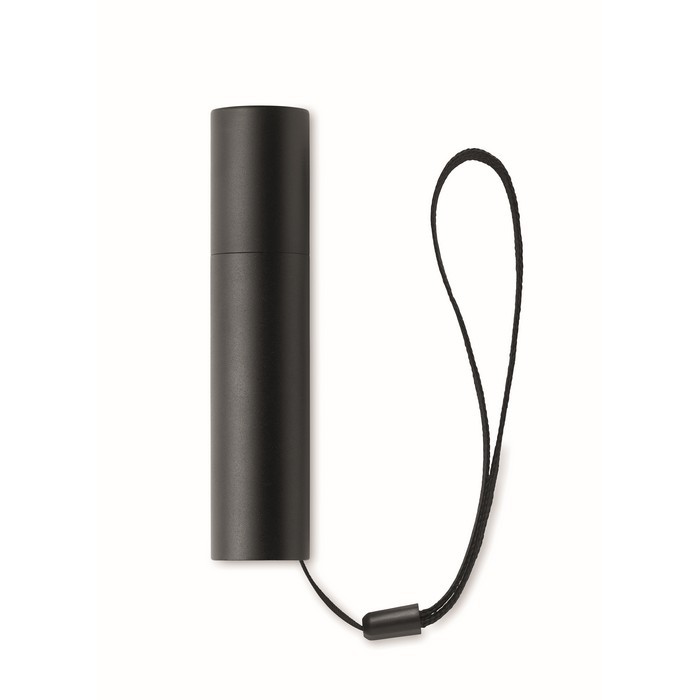 Linterna recargable con 3 ajustes de luz y función de acercar y alejar color negro tercera vista