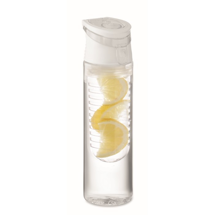 Botella de agua con infusor extraíble en el centro y asa de transporte color blanco novena vista Botella de agua con infusor extraíble en el centro y asa de transporte color blanco novena vista