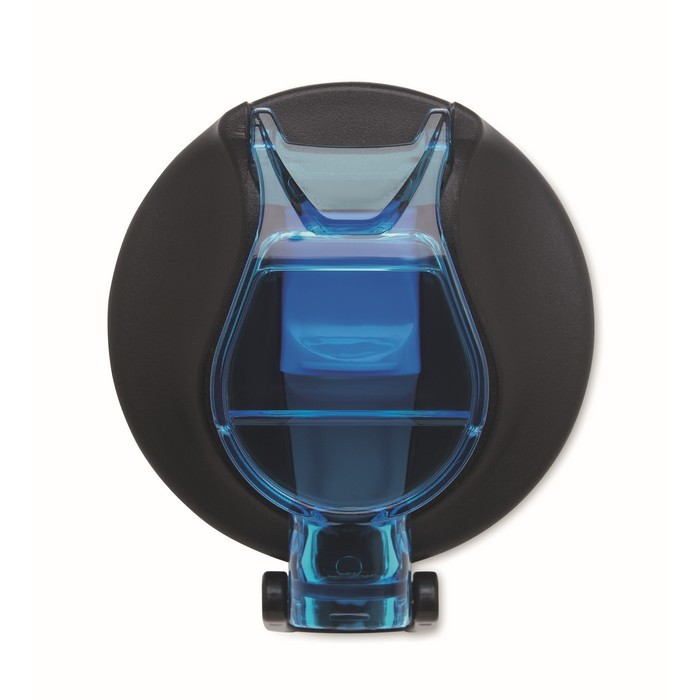 Botella de RPET con boquilla y horario de consumo de agua 1L color azul real