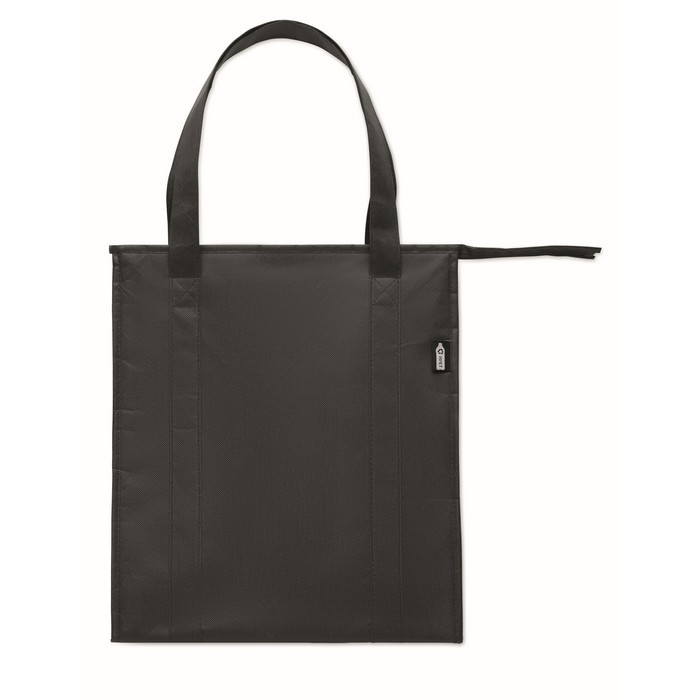 Bolsa nevera de non woven con aislamiento de aluminio 25L color negro cuarta vista Bolsa nevera de non woven con aislamiento de aluminio 25L color negro cuarta vista