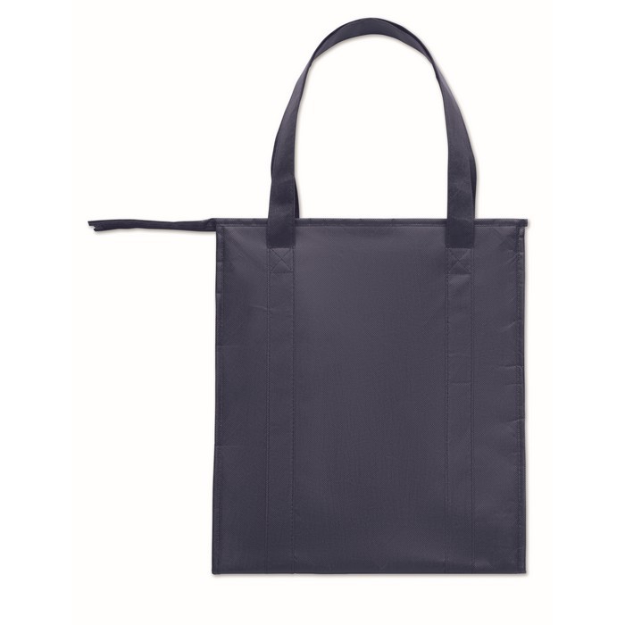 Bolsa nevera de non woven con aislamiento de aluminio 25L color azul quinta vista Bolsa nevera de non woven con aislamiento de aluminio 25L color azul quinta vista