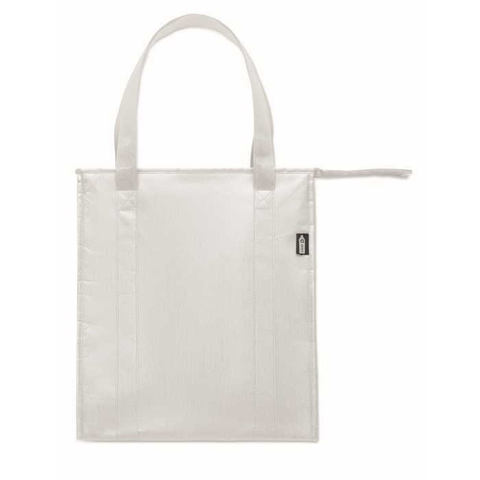 Bolsa nevera de non woven con aislamiento de aluminio 25L color blanco cuarta vista Bolsa nevera de non woven con aislamiento de aluminio 25L color blanco cuarta vista
