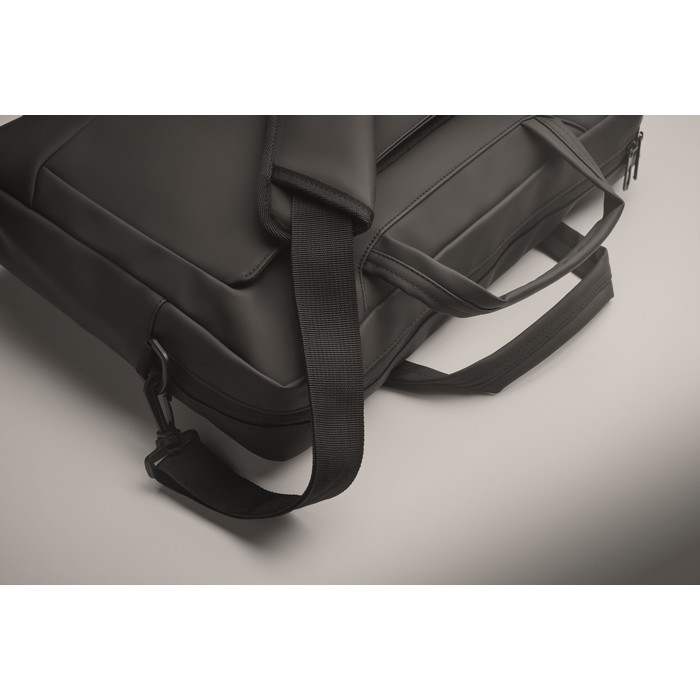 Maletín para portátil con asas y una correa de hombro ajustable 15'' color negro vista fotografía quinta vista Maletín para portátil con asas y una correa de hombro ajustable 15'' color negro vista fotografía quinta vista