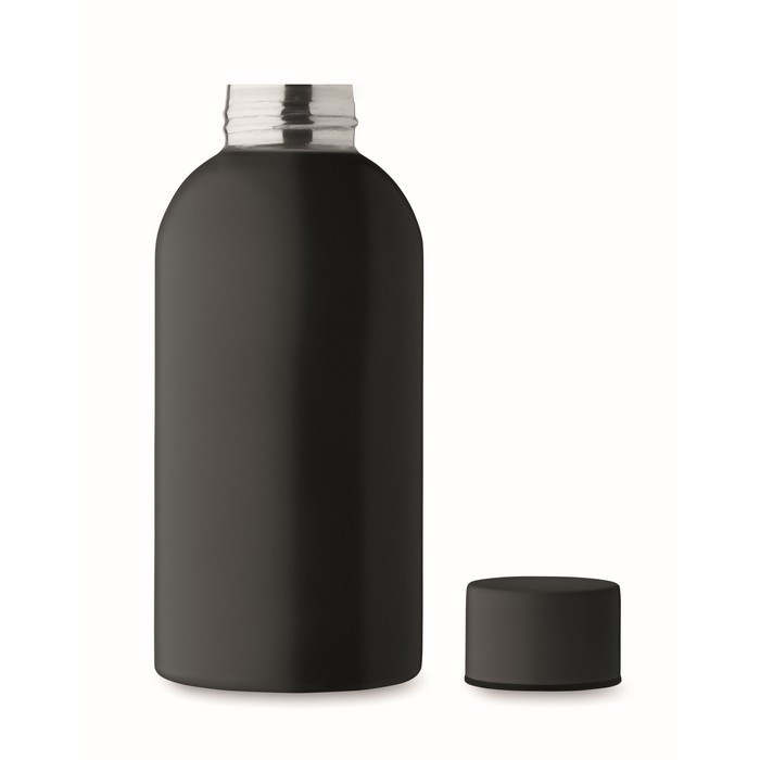 Botella monocromática antifugas de acero inoxidable reciclado 500ml color negro quinta vista