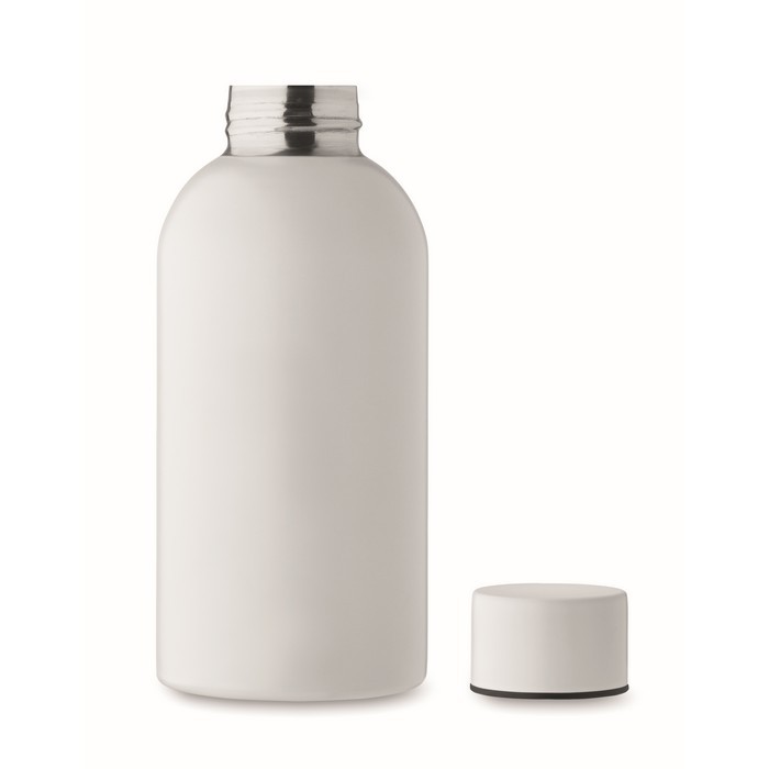 Botella monocromática antifugas de acero inoxidable reciclado 500ml color blanco quinta vista