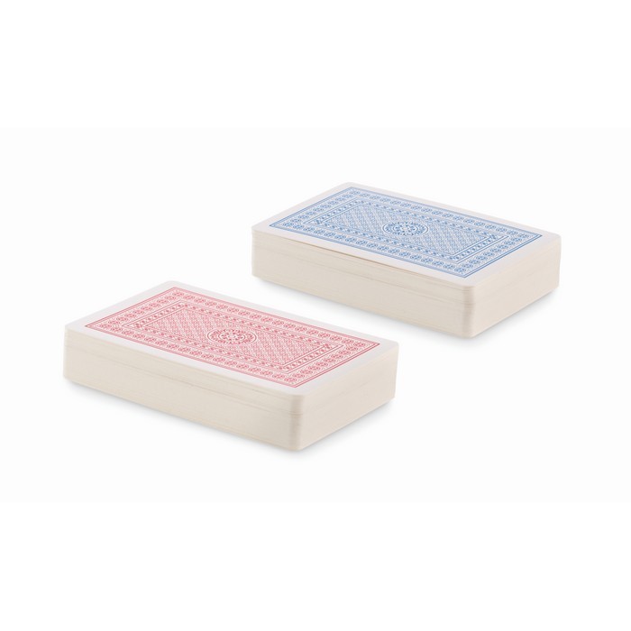 Set de 2 barajas de cartas de 54 cartas en estuche transparente color transparente septima vista Set de 2 barajas de cartas de 54 cartas en estuche transparente color transparente septima vista