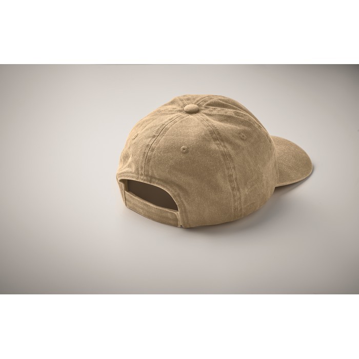 Gorra de béisbol estilo algodón lavado con cierre de velcro 265 g/m2 color caqui vista fotografía tercera vista Gorra de béisbol estilo algodón lavado con cierre de velcro 265 g/m2 color caqui vista fotografía tercera vista