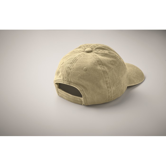Gorra de béisbol estilo algodón lavado con cierre de velcro 265 g/m2 color verde militar vista fotografía tercera vista Gorra de béisbol estilo algodón lavado con cierre de velcro 265 g/m2 color verde militar vista fotografía tercera vista