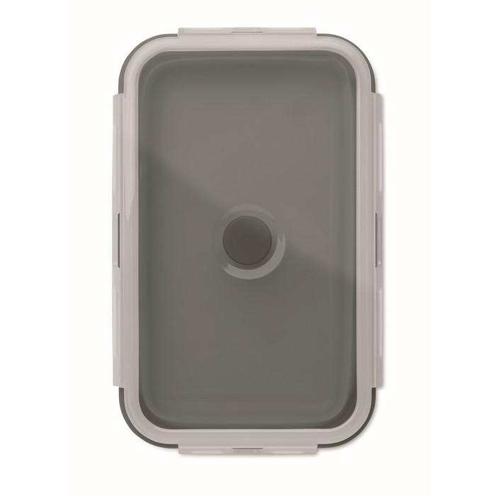 Fiambrera plegable de silicona de colores y capacidad de 1200ml color gris oscuro quinta vista