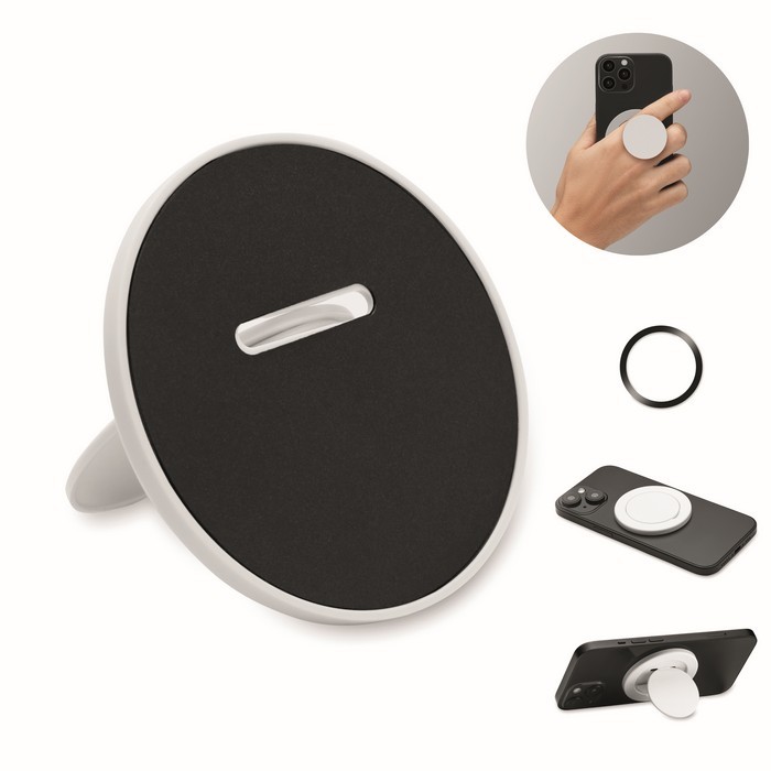 Soporte magnético para el teléfono para fácil sujeción color blanco Soporte magnético para el teléfono para fácil sujeción color blanco