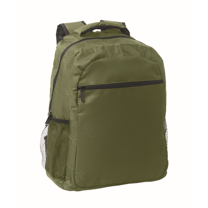Mochila para portátil con bolsillos delante y a los lados 15'' color verde militar Mochila para portátil con bolsillos delante y a los lados 15'' color verde militar