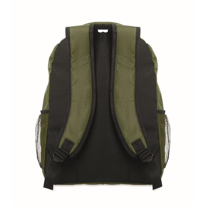 Mochila para portátil con bolsillos delante y a los lados 15'' color verde militar septima vista Mochila para portátil con bolsillos delante y a los lados 15'' color verde militar septima vista