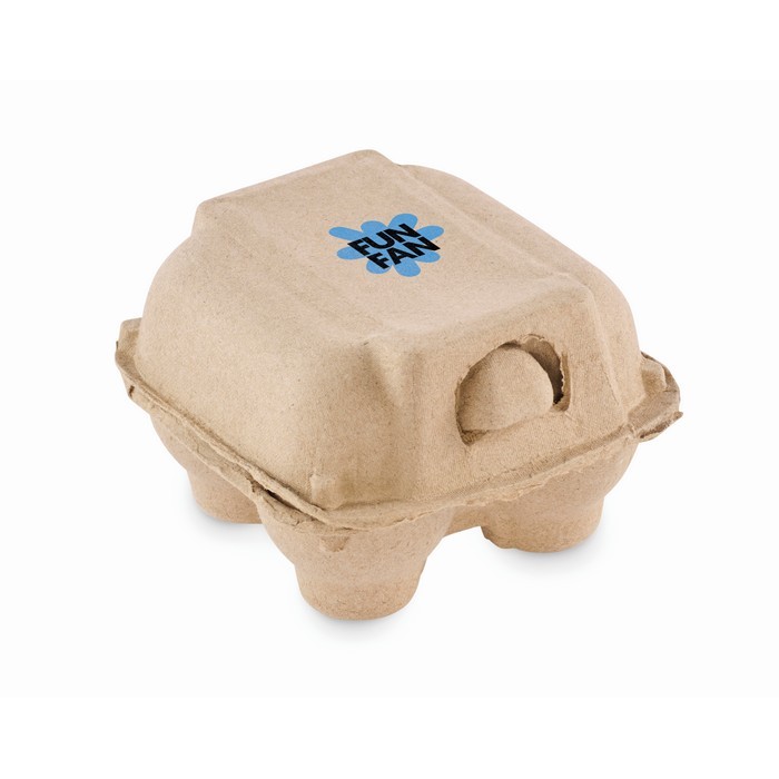 Set de 4 huevos de pascua de madera para pintar con acuarelas color madera vista principal segunda vista