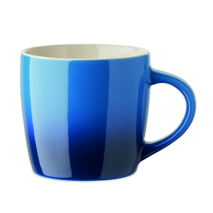Taza de cerámica en varios colores con degradado 300ml color azul Taza de cerámica en varios colores con degradado 300ml color azul