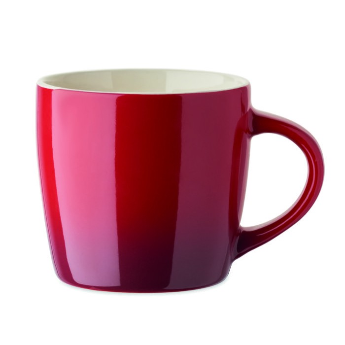 Taza de cerámica en varios colores con degradado 300ml color rojo Taza de cerámica en varios colores con degradado 300ml color rojo
