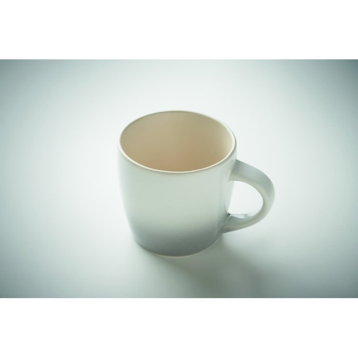 Taza de cerámica en varios colores con degradado 300ml color blanco Taza de cerámica en varios colores con degradado 300ml color blanco