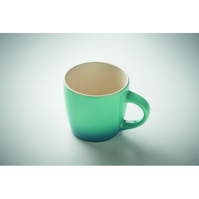 Taza de cerámica en varios colores con degradado 300ml color turquesa Taza de cerámica en varios colores con degradado 300ml color turquesa