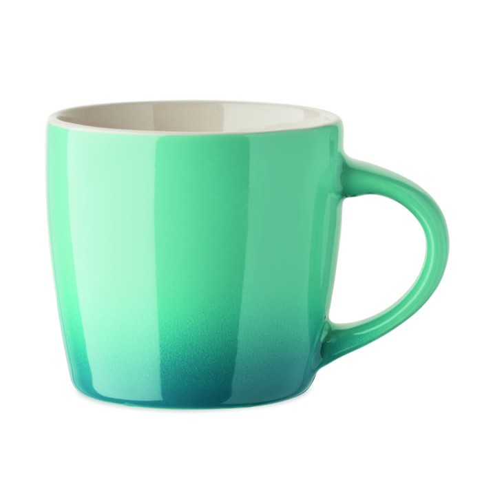 Taza de cerámica en varios colores con degradado 300ml color turquesa Taza de cerámica en varios colores con degradado 300ml color turquesa
