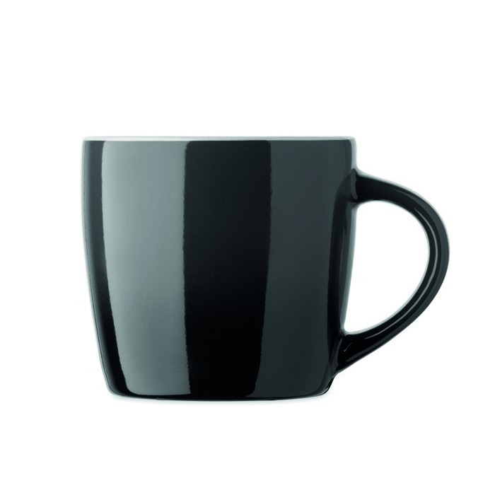 Taza de cerámica en varios colores con degradado 300ml color gris oscuro sexta vista Taza de cerámica en varios colores con degradado 300ml color gris oscuro sexta vista