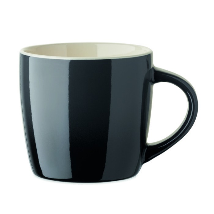 Taza de cerámica en varios colores con degradado 300ml color gris oscuro Taza de cerámica en varios colores con degradado 300ml color gris oscuro