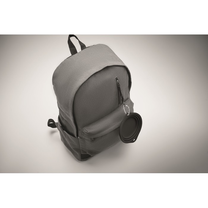 Plato para comer o beber plegable y con mosquetón para mascotas color negro vista fotografía cuarta vista Plato para comer o beber plegable y con mosquetón para mascotas color negro vista fotografía cuarta vista