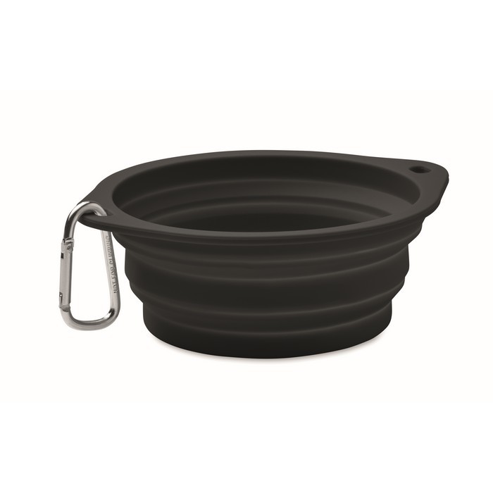 Plato para comer o beber plegable y con mosquetón para mascotas color negro septima vista Plato para comer o beber plegable y con mosquetón para mascotas color negro septima vista