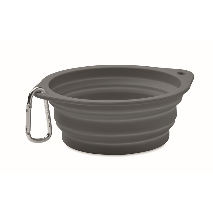 Plato para comer o beber plegable y con mosquetón para mascotas color gris oscuro septima vista Plato para comer o beber plegable y con mosquetón para mascotas color gris oscuro septima vista