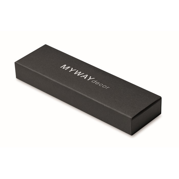 Caja con bolígrafo de tinta grafito y el otro tinta azul color negro vista principal quinta vista Caja con bolígrafo de tinta grafito y el otro tinta azul color negro vista principal quinta vista