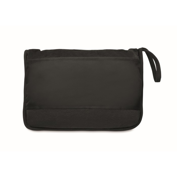 Manta o almohada para viajes con tira para trolley 220 g/m2 color negro octava vista Manta o almohada para viajes con tira para trolley 220 g/m2 color negro octava vista