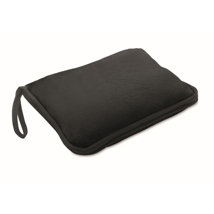 Manta o almohada para viajes con tira para trolley 220 g/m2 color negro decima vista Manta o almohada para viajes con tira para trolley 220 g/m2 color negro decima vista