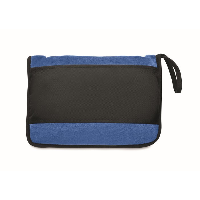 Manta o almohada para viajes con tira para trolley 220 g/m2 color azul octava vista Manta o almohada para viajes con tira para trolley 220 g/m2 color azul octava vista
