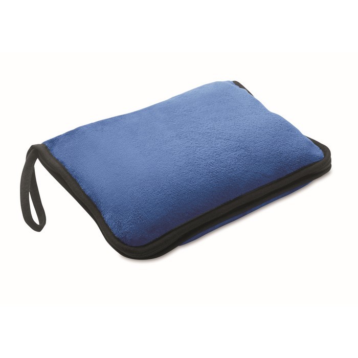 Manta o almohada para viajes con tira para trolley 220 g/m2 color azul decima vista Manta o almohada para viajes con tira para trolley 220 g/m2 color azul decima vista