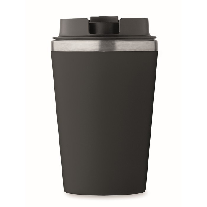 Vaso doble pared con revestimiento de cerámica en el interior 350ml color negro quinta vista Vaso doble pared con revestimiento de cerámica en el interior 350ml color negro quinta vista