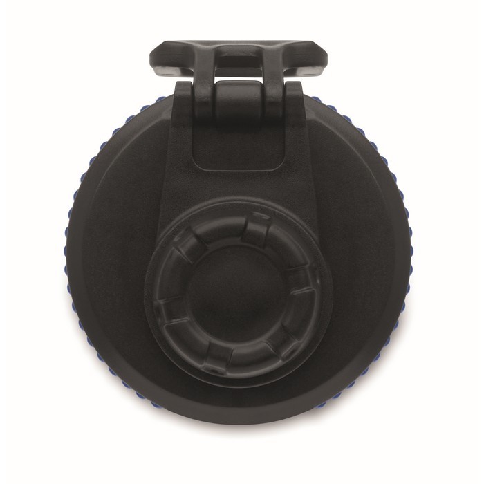 Botella transparente de RPET con tapa y asa de transporte 750ml color azul sexta vista Botella transparente de RPET con tapa y asa de transporte 750ml color azul sexta vista