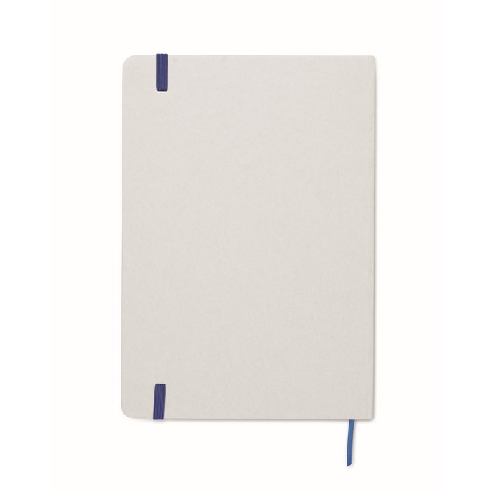 Libreta con banda elástica y marca páginas a color páginas a rayas A5 color azul quinta vista