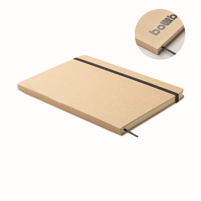 Libreta de cartón con banda y marca páginas a color hojas a rayas A5 color negro Libreta de cartón con banda y marca páginas a color hojas a rayas A5 color negro