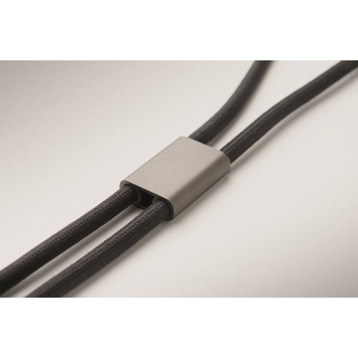 Lanyard para colgar el móvil con cable de carga incluido 60 W color negro vista fotografía quinta vista Lanyard para colgar el móvil con cable de carga incluido 60 W color negro vista fotografía quinta vista