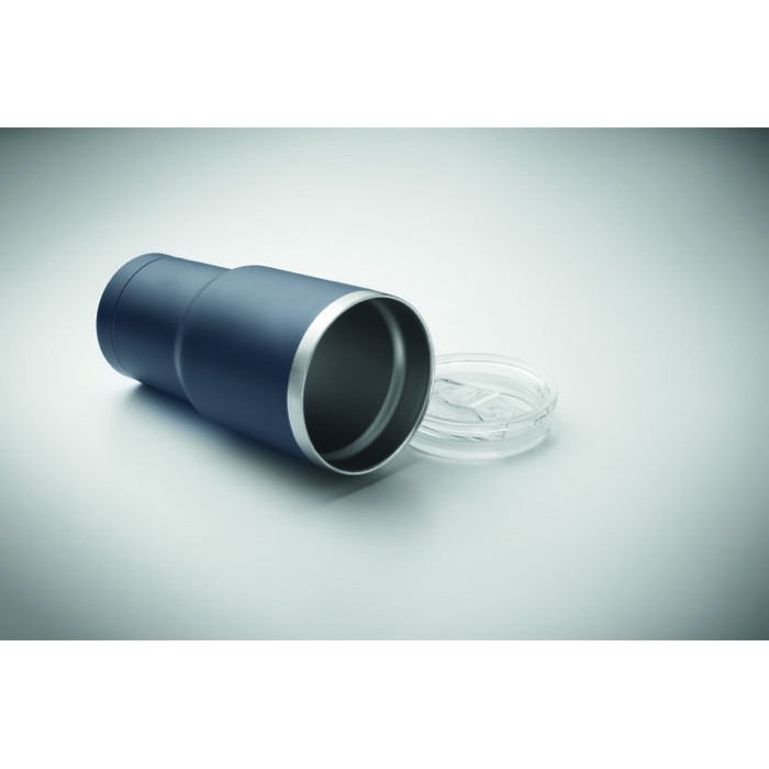 Vaso de acero inoxidable con tapa con orificio deslizante 500ml color azul marino sexta vista Vaso de acero inoxidable con tapa con orificio deslizante 500ml color azul marino sexta vista